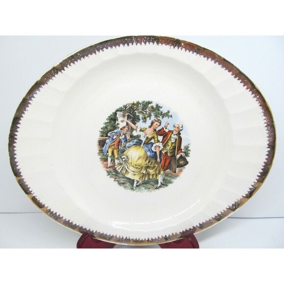 Cronin China Company 9" Vegetable Bowl And A 11 1/4" Oval Platter Read Descr - Picture 3 of 12